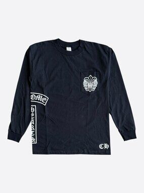 Chrome Hearts Black & White T-Bar Logo Longsleeve T-Shirt